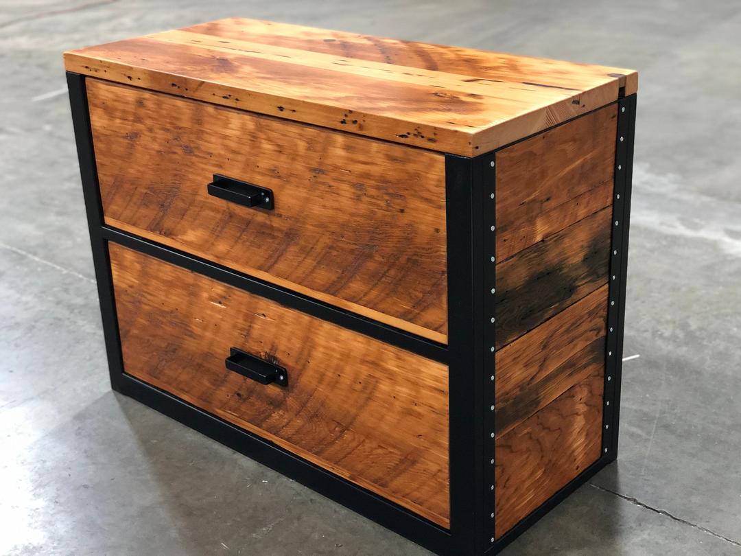 Lateral drawer Reclaimed Wood Industrial