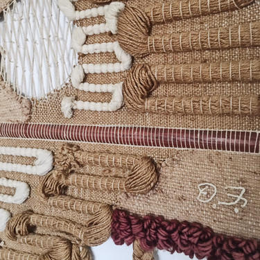 Mid Century Vintage 70's Ron Brejtfus Large Textile | Atomic