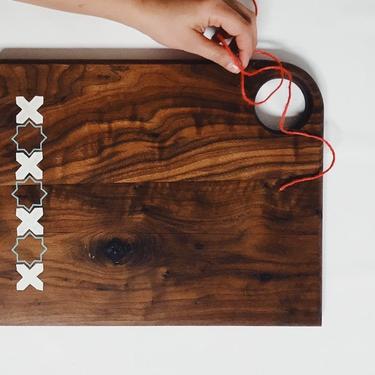 Walnut Cutting Board (hand-painted), Persian Design serving board/platter 