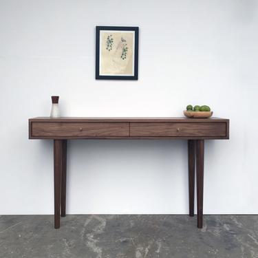 Solid Walnut Console Table - In Stock! 