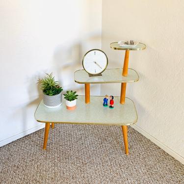 Formica Side Table, 50s Tiered Plant Stand, Mid | Dadacat - San