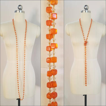 Vintage 1920's Czech Glass Beaded Flapper Necklace 20s Vintage Flapper Necklace 20's Accessories Vintage Jewelry Art Deco 