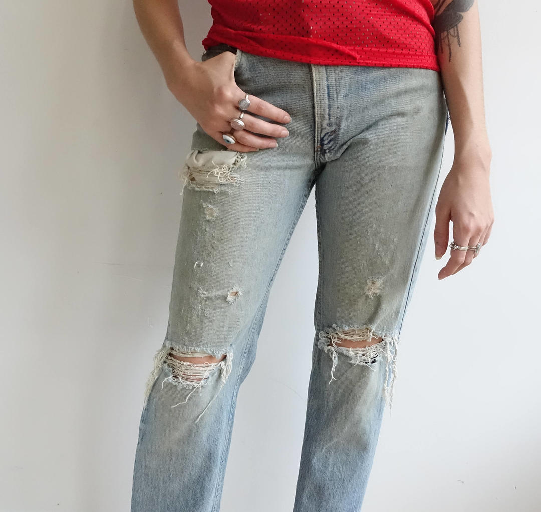 80s ripped jeans