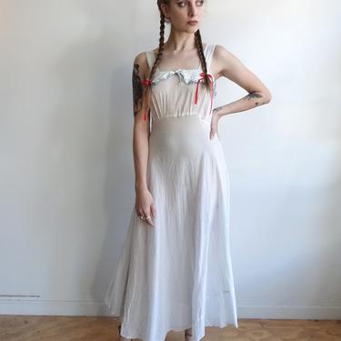 white christmas dresses Antique 1900s 1910s princess slip . cotton dress . size xs to small –  bluefennel main image 1