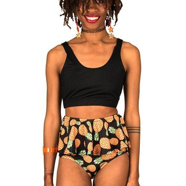 Pineapple Peplum Swim Bottom 