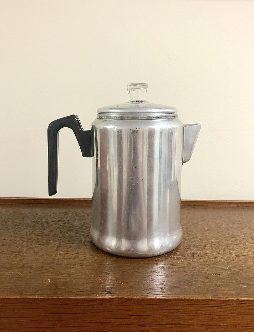 Vintage MidCentury Modern Century Aluminum Ware Coffee Percolator, 9