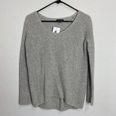 TOPSHOP Boatneck Soft Cute Gray Sweater Womens Size Medium Wear To Work