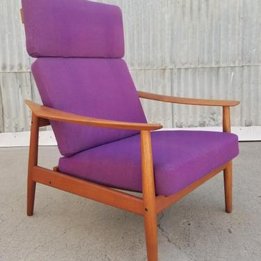 Teak Adjustable Lounge Chair Arne Vodder Fd 164 