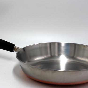 vintage revere ware 10&quot; frying pan/copper clad bottom 