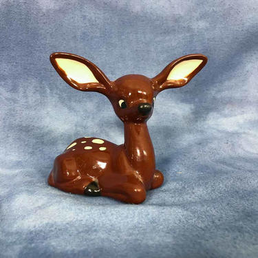 Cute 4&amp;quot; Vintage Kitsch Long Eared Deer Figurine 