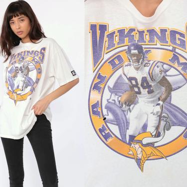 90s Randy Moss Shirt Minnesota Vikings Shirt STATER T Shirt, Shop Exile