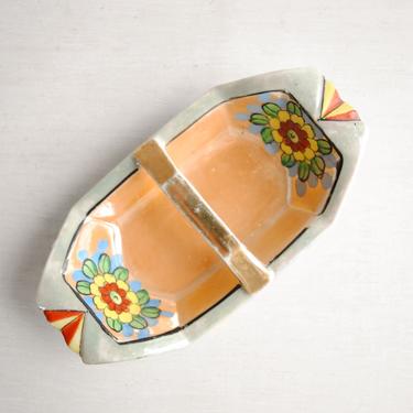 Vintage Japanese Lusterware Dish by Takito, Small Porcelain Tray 