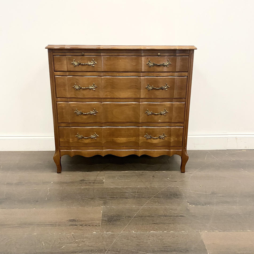 CUSTOMIZABLE French Provincial Cherry Bachelor Chest Vintage Refined