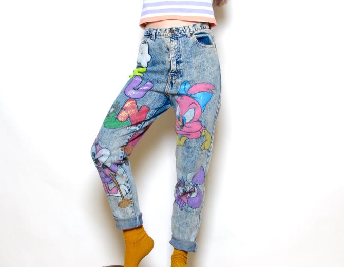 パンツ ISSUE 90s vintage artistic painted pants ISSUE 90s vintage artistic painted pants