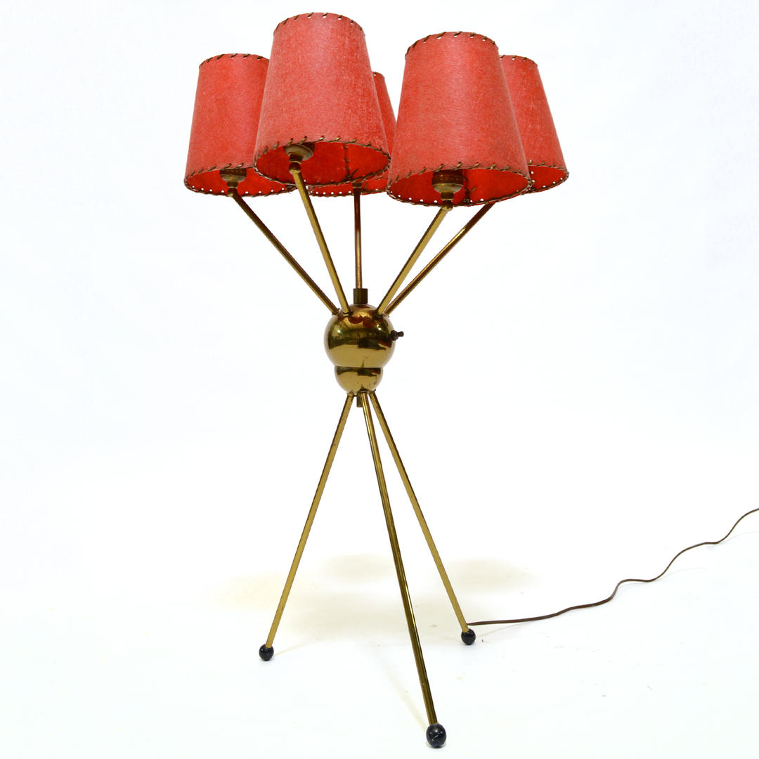 Brass 1950s Sputnik Table Lamp Pegboard Modern Highland, IN