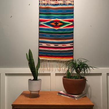 Mexico Saltillo FINE Serape tapestry Wall Runner Tapestry Southwestern Mexican Blanket Wool & Nature Southwest Western Authentic Vintage 
