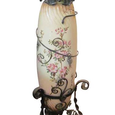 Victorian Floral Kerosene Floor Lamp