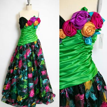 1980s Eugene Alexander sequin 3-D floral maxi dress | Terrasita - Lake  Winola, PA | ATTIC