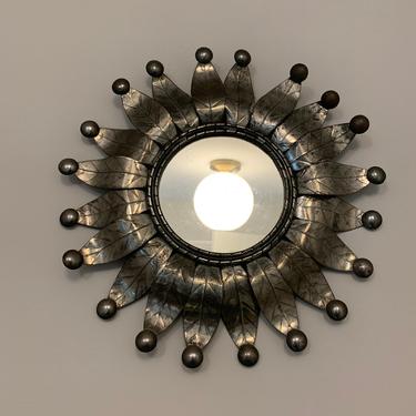 Small Tin Handmade Sunburst Mirror/ Mexican/Bathroom Mirror/Hall Mirror 
