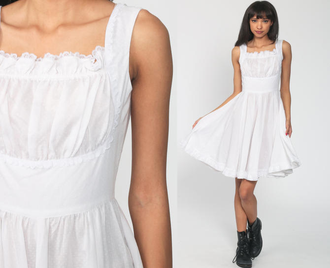 White peasant dress short sales