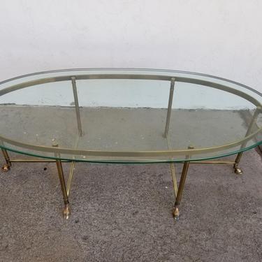 Brass & Glass Coffee Table by La Barge 