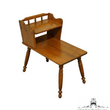 ETHAN ALLEN BAUMRITTER Heirloom Nutmeg Maple Colonial Style 16x25" Telephone Step End Table 1531 