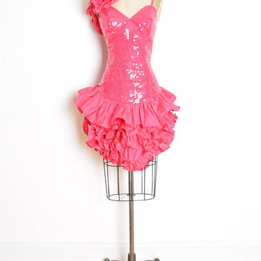 vintage 80s prom dress pink sequin cha cha | Hunca Munca Vintage - Chicago,  IL | ATTIC