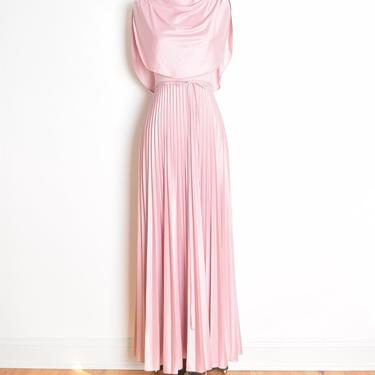 vintage 70s prom dress pink draped grecian disco | Hunca Munca Vintage -  Chicago, IL | ATTIC