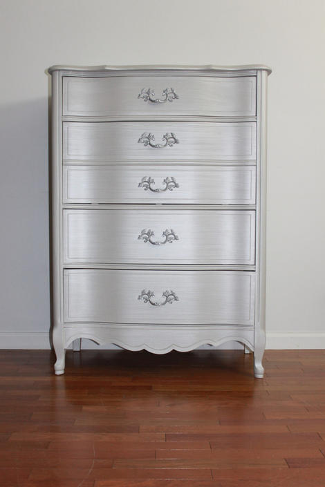 Sold French Light Grey Tall Dresser Chest Of Drawers Bureau By Salvagechicstudio From Salvage Chic Studio Of Ossining Ny Attic