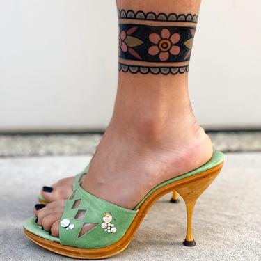 60's Italian Mint Green Heels