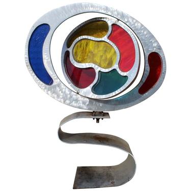Contemporary Modern Jerry Soble Multi Color Kinetic Indoor Outdoor Sculpture 