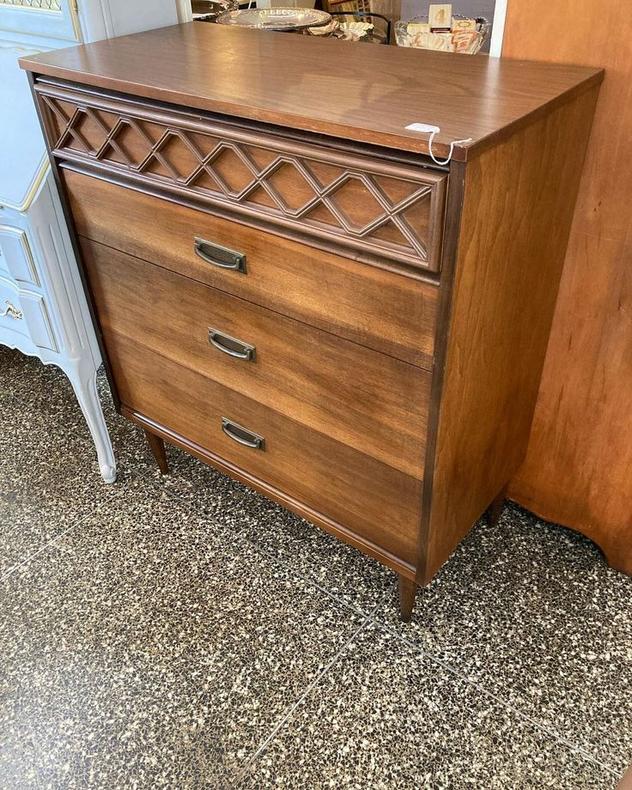 Mid century chest by Bassett. 37” x 17.5” x 42”