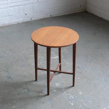 Vintage Teak Folding Collapsable Side Table 