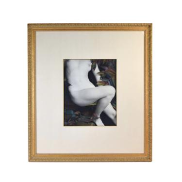 1988 Artist’s Proof Silver Gelatin Photograph Print Nude w Colorized Leaves signed 
