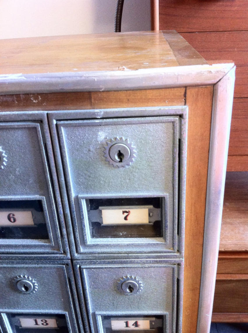 Vintage Industrial Mail Box New Price by BarefootDwelling Barefoot