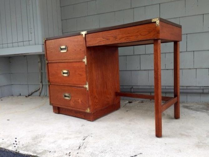 Midcentury Hollywood Drexel Campaign Desk From Off Main Of