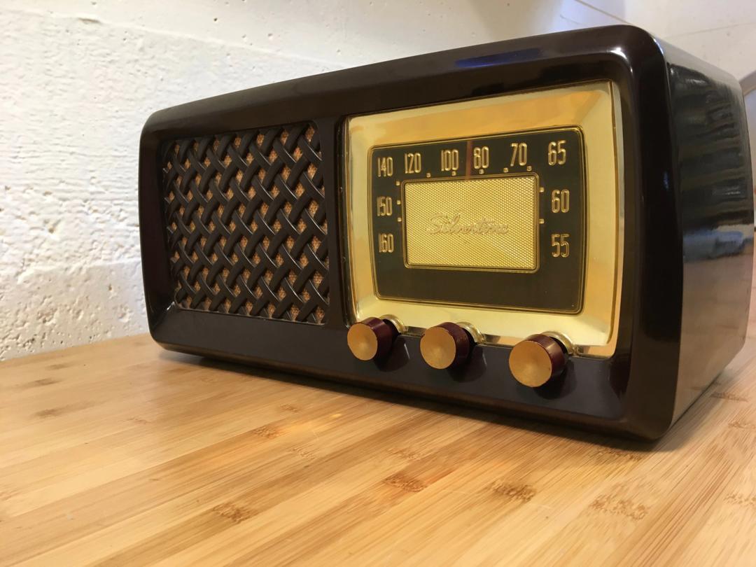 Sears Silvertone 8002 Tube Radio Vintage MCM Brown TableTop cheapest AM Band Working