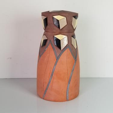 1980's Dorwell Post Modern Style Art Pottery Vase 