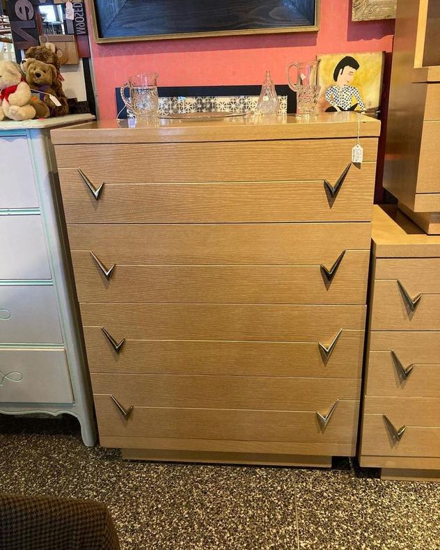 Mid century chest of drawers by Harmony House. 34” x 18” x 45”