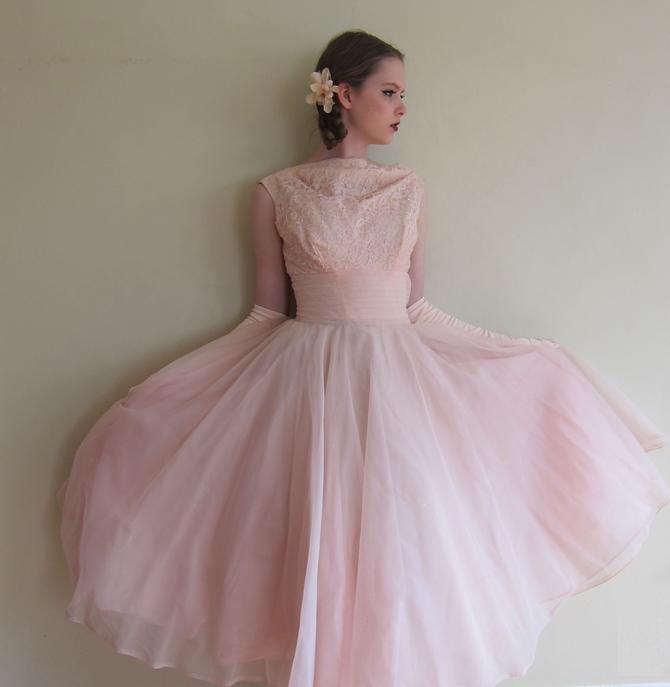 1950s pink outlet dress