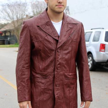 Brown Leather Jacket Men | Montgomery Ward, 40T, Hipster Leather Jacket Men, Brown Leather Coat, Short Coat Men, 70s 