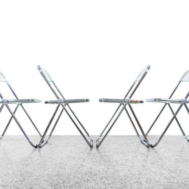 Giancarlo Piretti &quot;Plia&quot; Folding Chairs for Castelli - Set of Four 