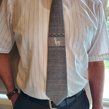 Vintage alpaca mens tie handmade  by Nino Jesus Peru 