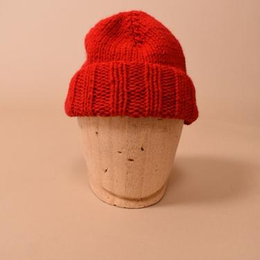 Handknit Red Hat, S