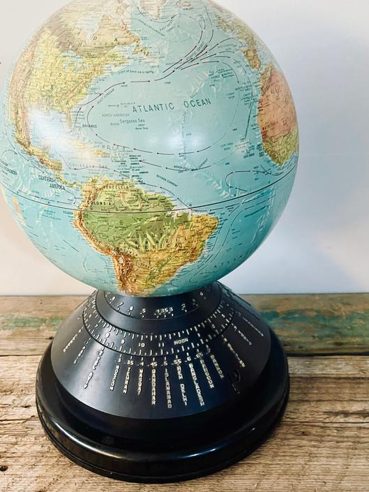 On sale Vintage Rand McNally Light Up Globe Physical/Political Globe Made In Italy Earth