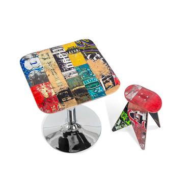 Recycled Skateboard Stool