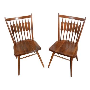 Drexel Declaration 4 Dining Chairs Walnut Designed by Kipp Stewart and Stewart MacDougall 