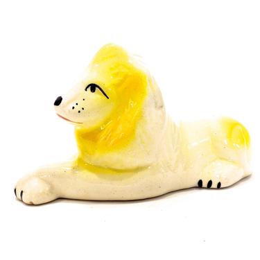 VINTAGE: Ceramic Lion Figurine - Kids Room - Handcrafted - Hand Painted - Gift Idea - SKU 24-D-00010514 