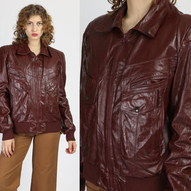 2024 vintage 1980s Bermans leather bomber/motorcycle coat