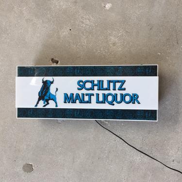 Schlitz Malt Liquor サイン Schlitz Malt Liquor 3D Light Up Bull